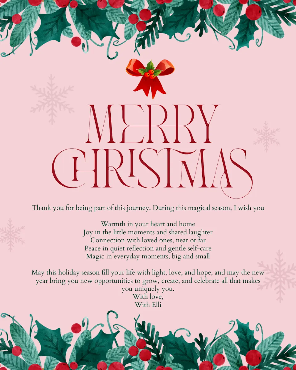 Illustration for  Happy Holidays from With Elli! 